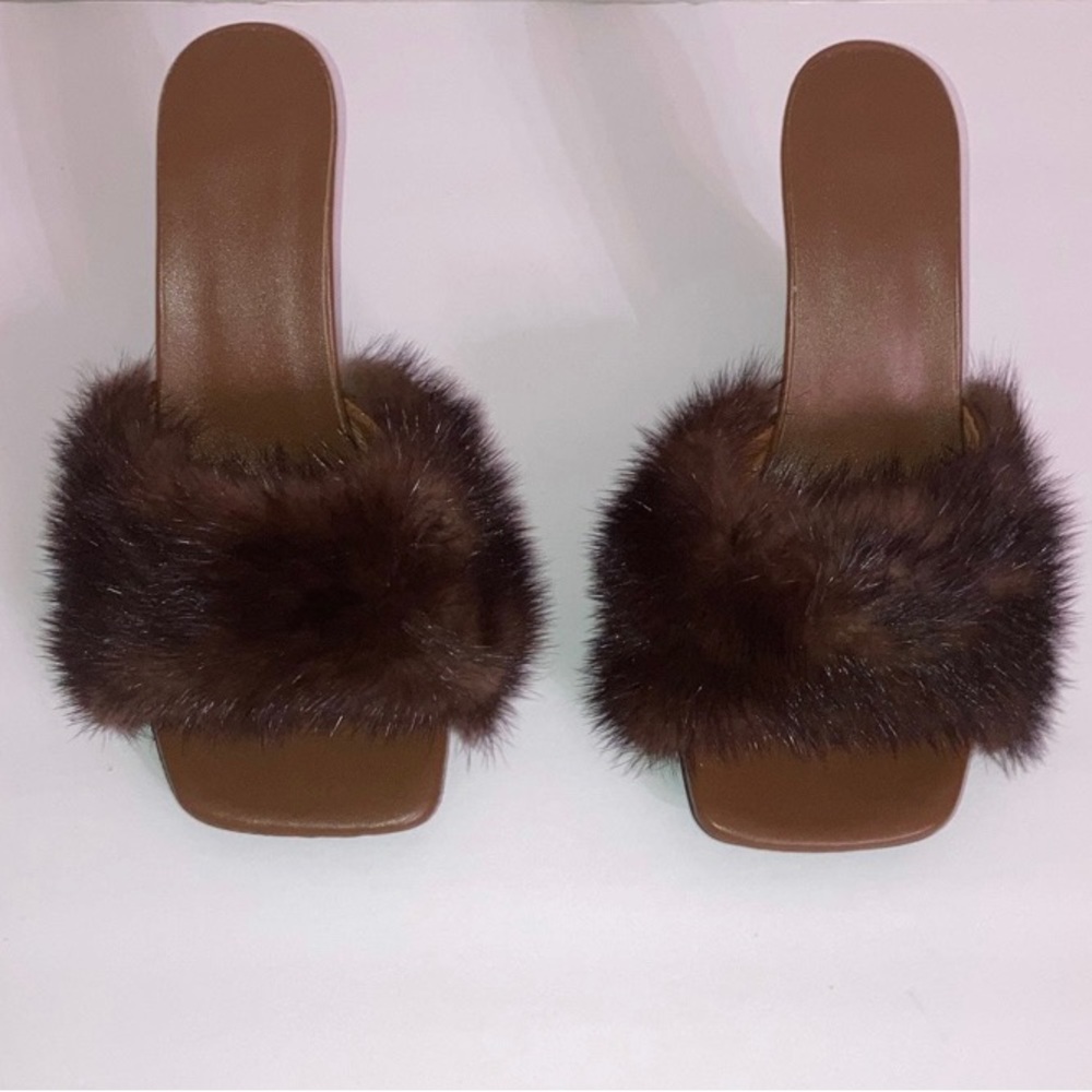 New Mink Heels size 8